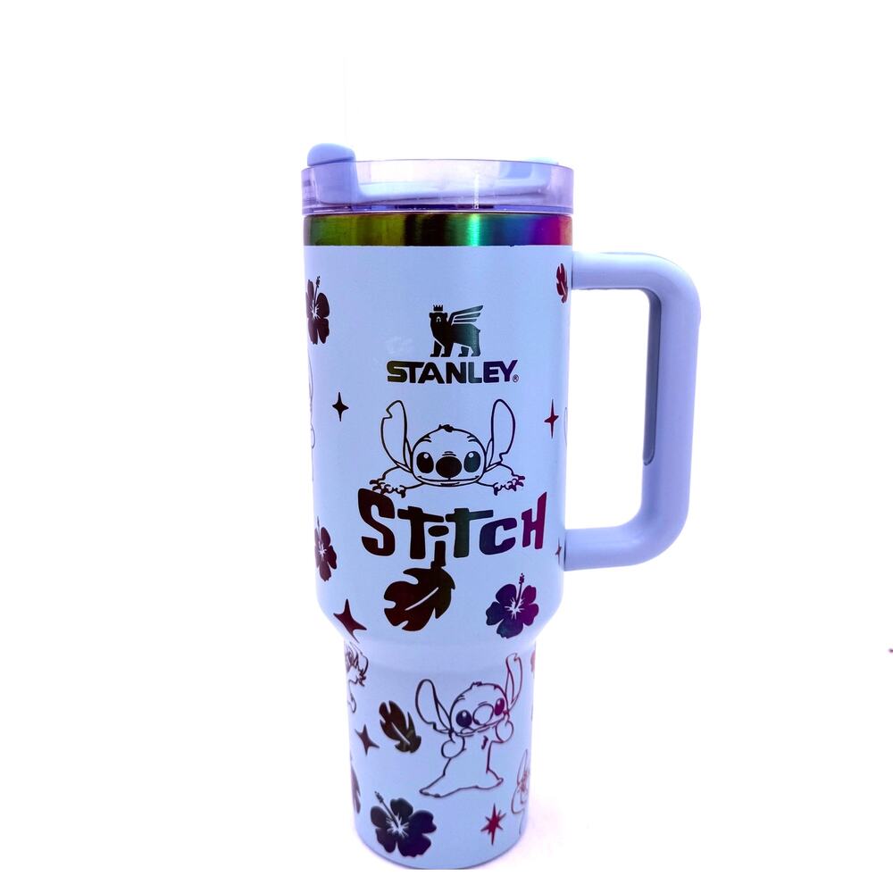 Stanley Lilo & Stitch Blue Mug with Colorful Design Tumbler
